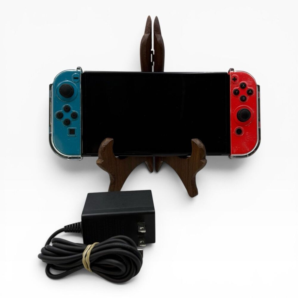 Nintendo - Switch OLED Handheld Console - 64GB Model:HEG-001 128GB Card, Charger